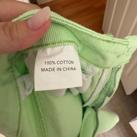 Princess Polly DENVER DENIM JEANS LIME GREEN - Picture 5 of 5